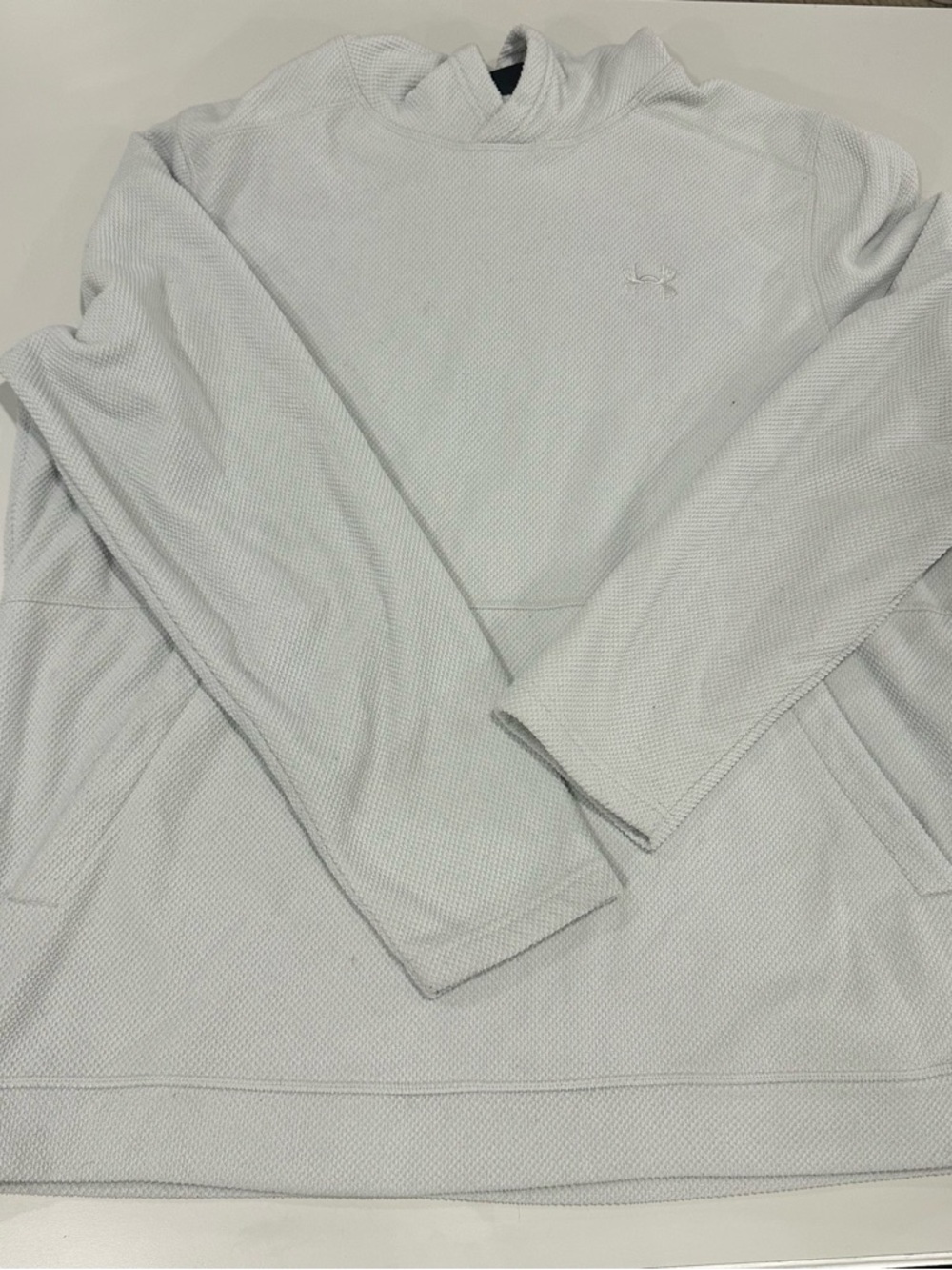 Under Armour Light Gray Cozy Hoodie with Embroidered Logo